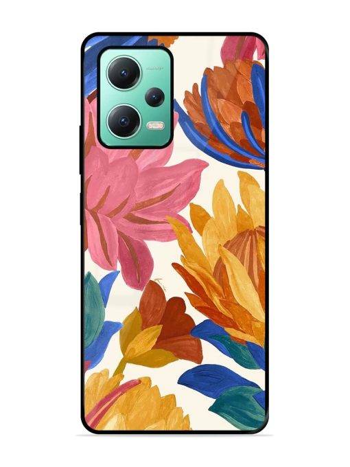 Blooming Tapestry Glossy Soft Edge Case for Poco X5 (5G)