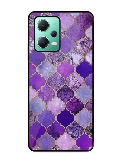 Purple Mosaic Magic Glossy Soft Edge Case for Poco X5 (5G)