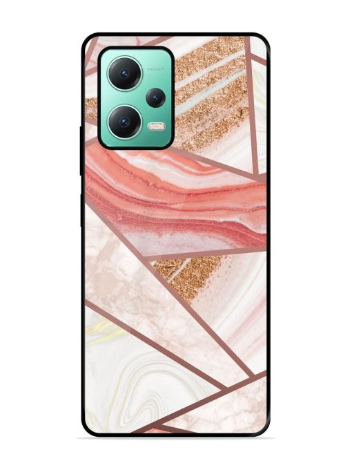 Rosy Mosaic Glossy Soft Edge Case for Poco X5 (5G)