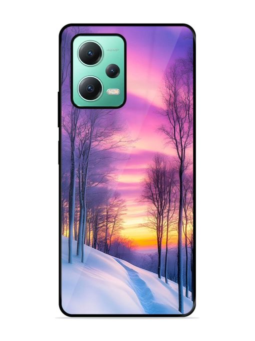 Winter'S Purple Haze Glossy Soft Edge Case for Poco X5 (5G)