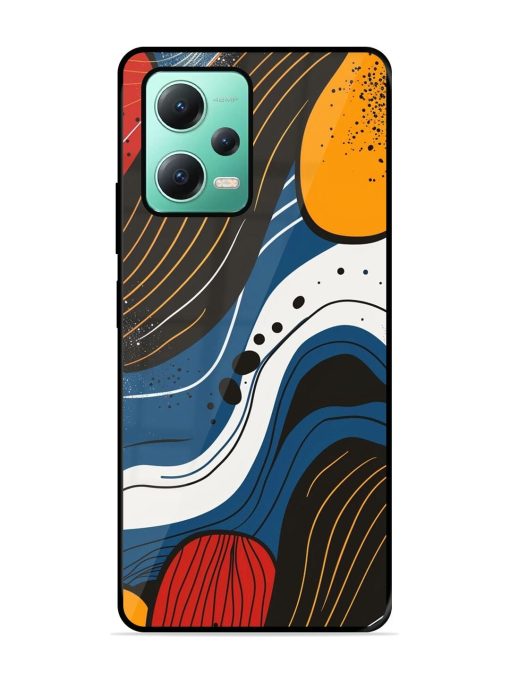 Abstract Expression Glossy Soft Edge Case for Poco X5 (5G)