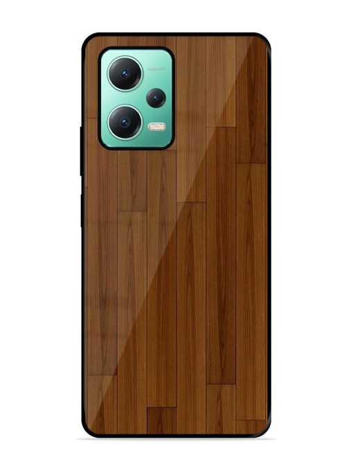 Warm Woodgrain Glossy Soft Edge Case for Poco X5 (5G)