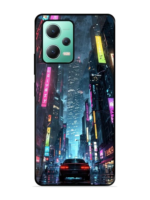 Neon Nightscape Glossy Soft Edge Case for Poco X5 (5G)