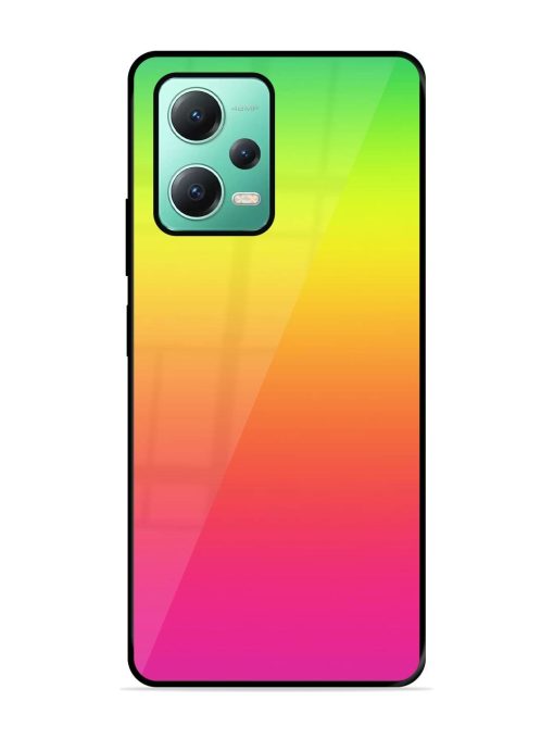 Rainbow Gradient Glossy Soft Edge Case for Poco X5 (5G)