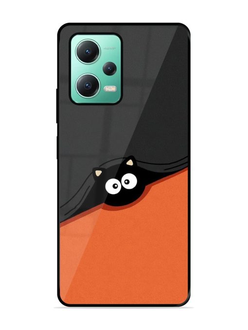 Peek-A-Boo Kitty Glossy Soft Edge Case for Poco X5 (5G)