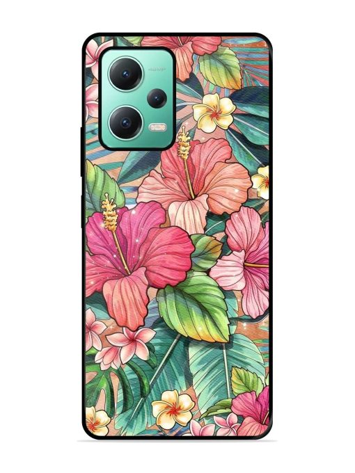 Tropical Tapestry Glossy Soft Edge Case for Poco X5 (5G)