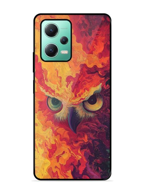 Fiery Owl Glossy Soft Edge Case for Poco X5 (5G)