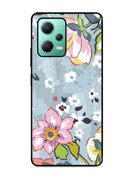 Floral Fantasy Glossy Soft Edge Case for Poco X5 (5G)