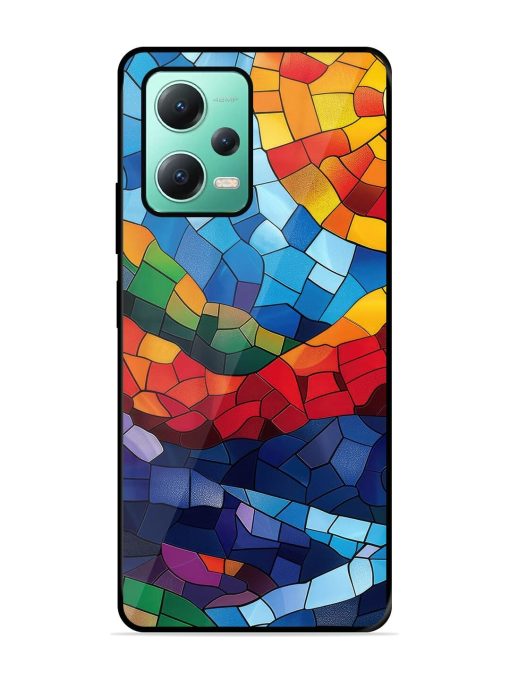 Mosaic Sunset Glossy Soft Edge Case for Poco X5 (5G)