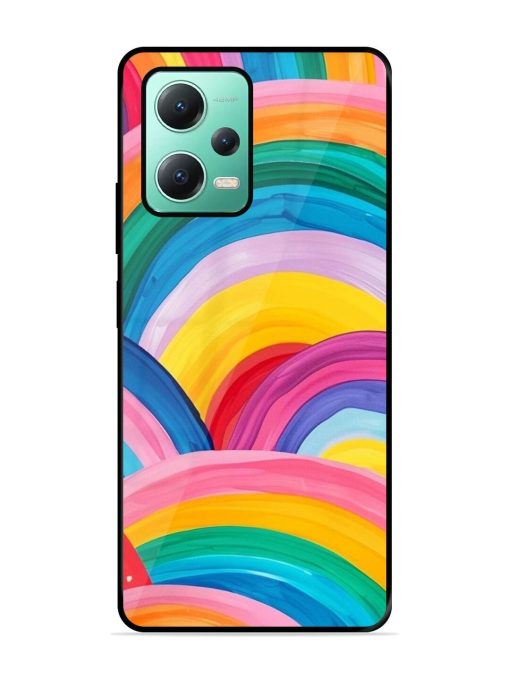 Rainbow Cascade Glossy Soft Edge Case for Poco X5 (5G)