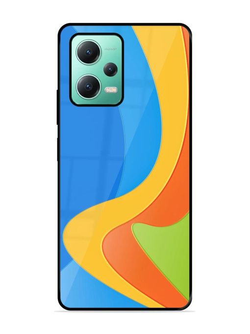 Curvy Color Cascade Glossy Soft Edge Case for Poco X5 (5G)