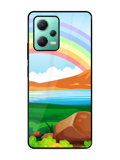 Rainbow Over The Lake Glossy Soft Edge Case for Poco X5 (5G)