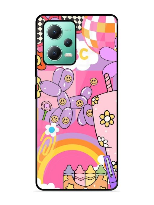 Whimsical Y2K Chaos Glossy Soft Edge Case for Poco X5 (5G)