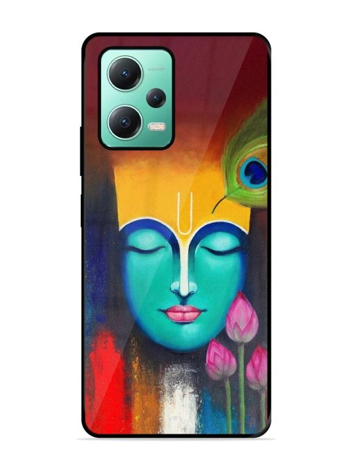 Divine Tranquility: The Face Of Krishna Glossy Soft Edge Case for Poco X5 (5G)