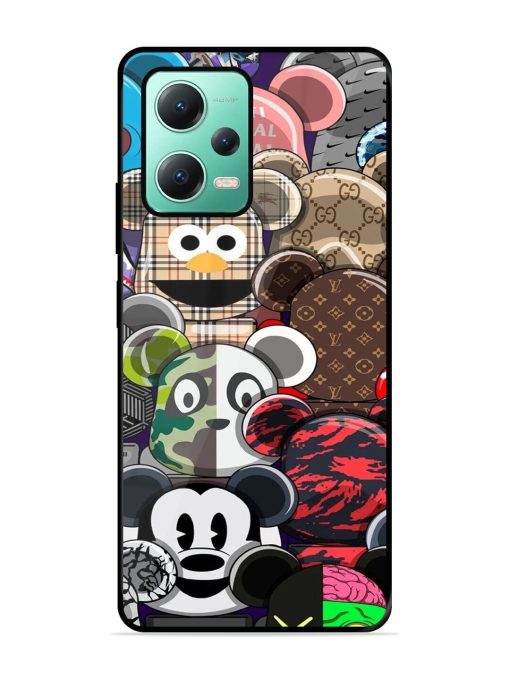 Streetwear Bearbrick Extravaganza Glossy Soft Edge Case for Poco X5 (5G)