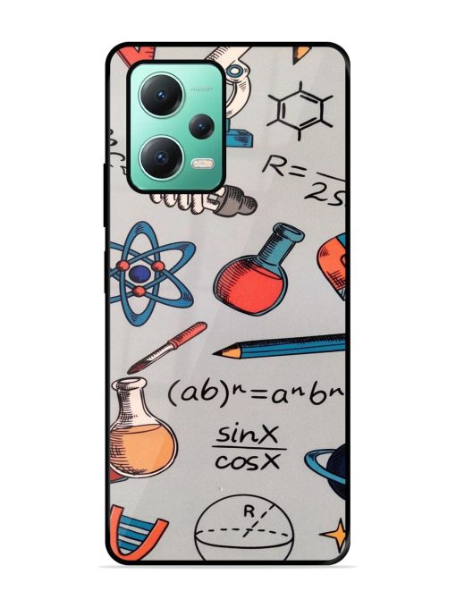 Science Doodle Delight Glossy Soft Edge Case for Poco X5 (5G)