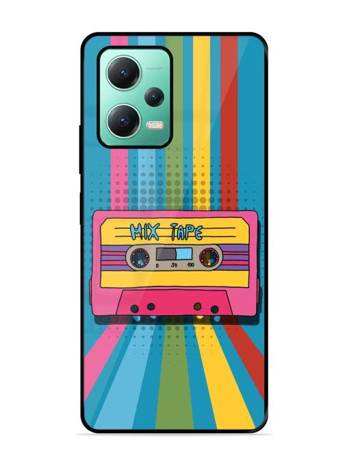 Retro Cassette Tapes Glossy Soft Edge Case for Poco X5 (5G)