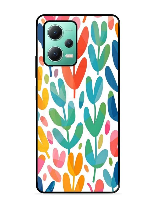 Rainbow Of Blooms Glossy Soft Edge Case for Poco X5 (5G)