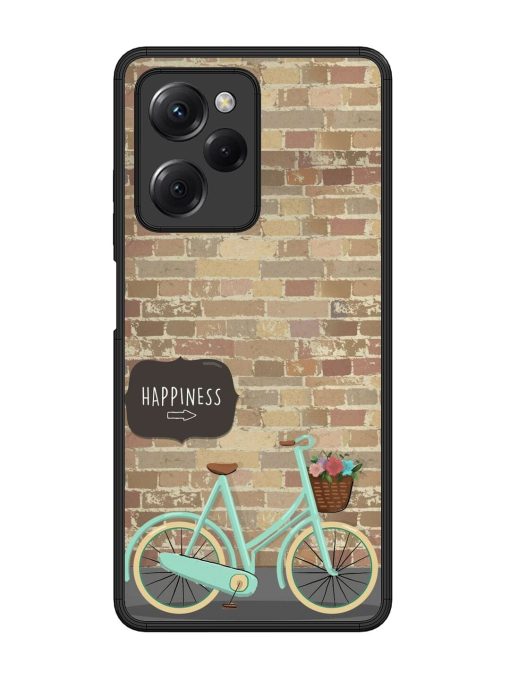 Pedaling Towards Happiness Glossy Soft Edge Case for Poco X5 Pro (5G) Chachhi