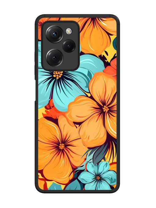 Tropical Bloom Glossy Soft Edge Case for Poco X5 Pro (5G)