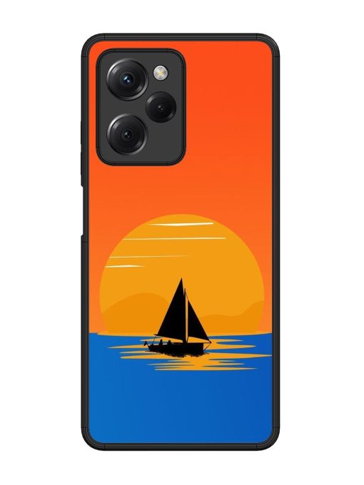 Sunset Sail Glossy Soft Edge Case for Poco X5 Pro (5G) Chachhi