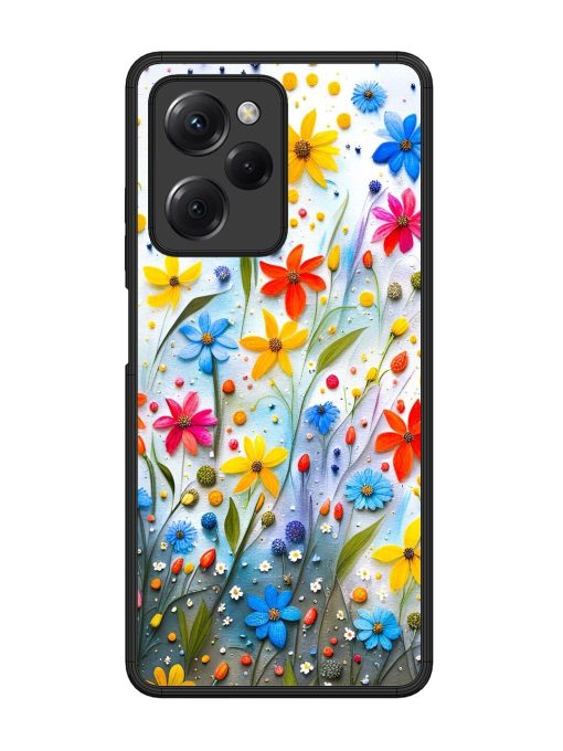 Vibrant Floral Glossy Soft Edge Case for Poco X5 Pro (5G) Chachhi