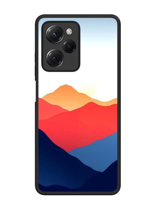 Sunset Peaks Glossy Soft Edge Case for Poco X5 Pro (5G) Chachhi