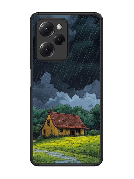 Rainy Day Retreat Glossy Soft Edge Case for Poco X5 Pro (5G) Chachhi