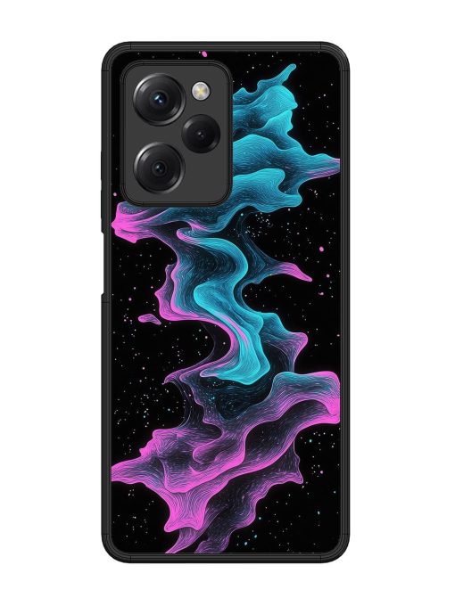 Cosmic Currents Glossy Soft Edge Case for Poco X5 Pro (5G)