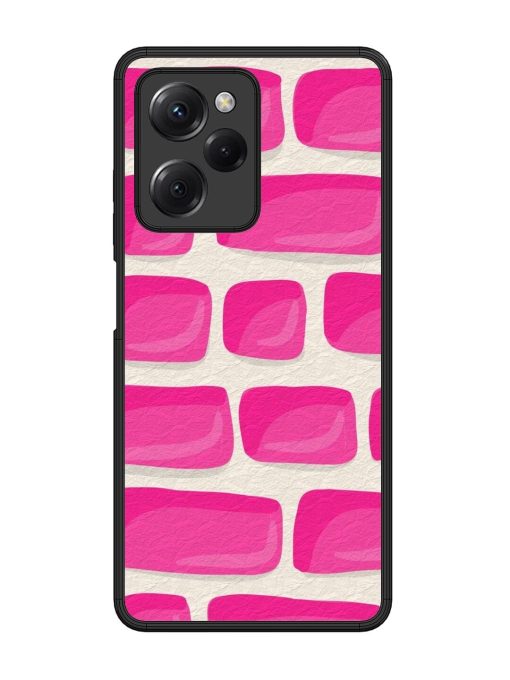 Pink Brick Wall Glossy Soft Edge Case for Poco X5 Pro (5G) Chachhi