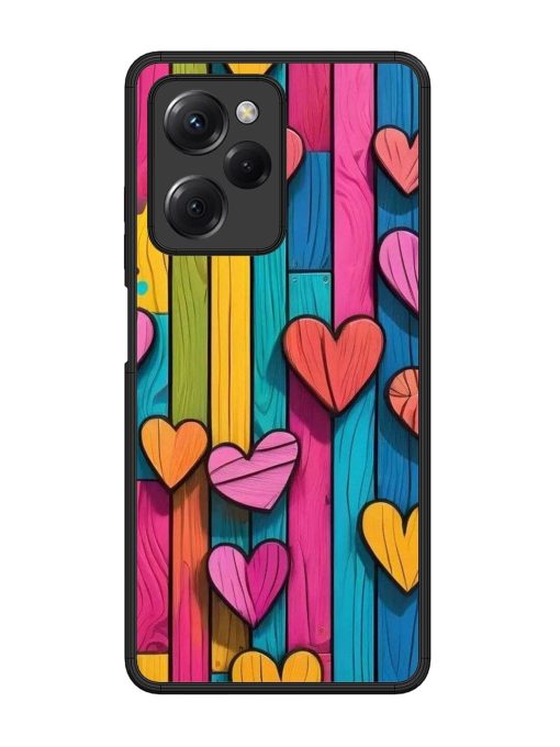 Rainbow Of Hearts Glossy Soft Edge Case for Poco X5 Pro (5G) Chachhi