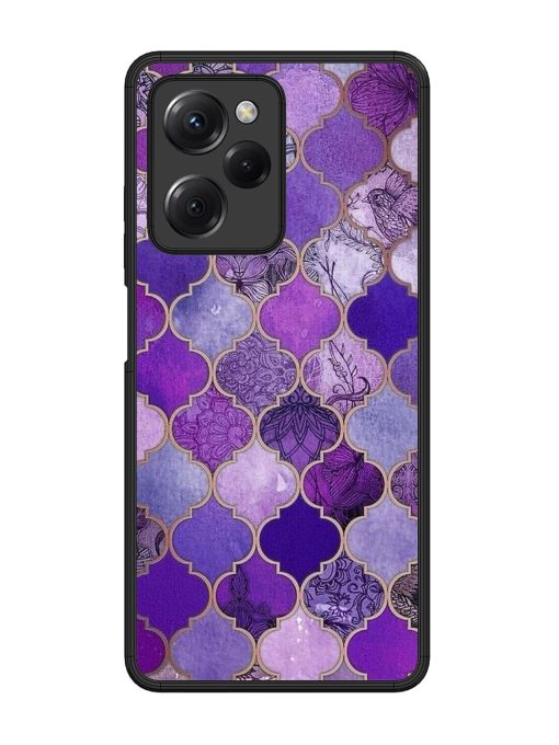 Purple Mosaic Magic Glossy Soft Edge Case for Poco X5 Pro (5G) Chachhi