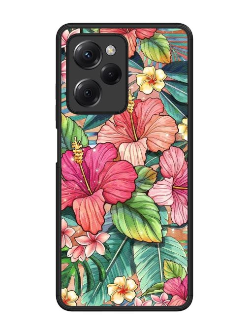 Tropical Tapestry Glossy Soft Edge Case for Poco X5 Pro (5G) Chachhi