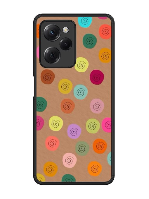 Swirly Dots On Kraft Glossy Soft Edge Case for Poco X5 Pro (5G) Chachhi