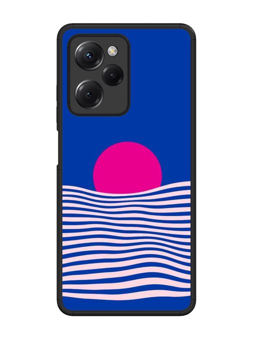 Pink Sunset Over Blue Waves Glossy Soft Edge Case for Poco X5 Pro (5G) Chachhi