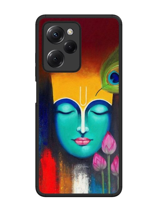 Divine Tranquility: The Face Of Krishna Glossy Soft Edge Case for Poco X5 Pro (5G) Chachhi