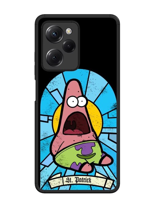 St. Patrick'S Day Stained Glass Patrick Star Glossy Soft Edge Case for Poco X5 Pro (5G) Chachhi