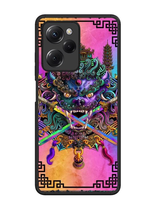 Psychedelic Fu Dog Tapestry Glossy Soft Edge Case for Poco X5 Pro (5G) Chachhi