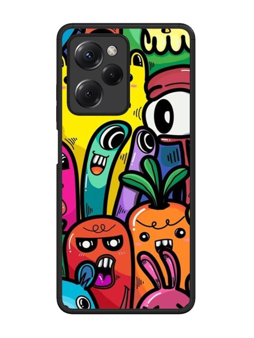 Whimsical Doodle Chaos Glossy Soft Edge Case for Poco X5 Pro (5G) Chachhi