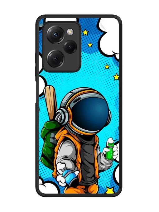 Space Graffiti Artist Glossy Soft Edge Case for Poco X5 Pro (5G) Chachhi