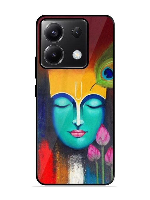 Divine Tranquility: The Face Of Krishna Glossy Soft Edge Case for Poco X6 (5G)