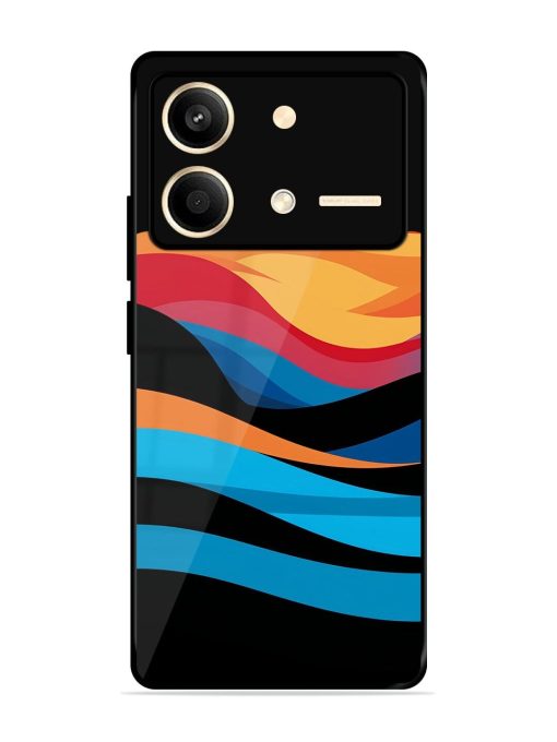 Blazing Currents Glossy Soft Edge Case for Poco X6 Neo (5G) Chachhi