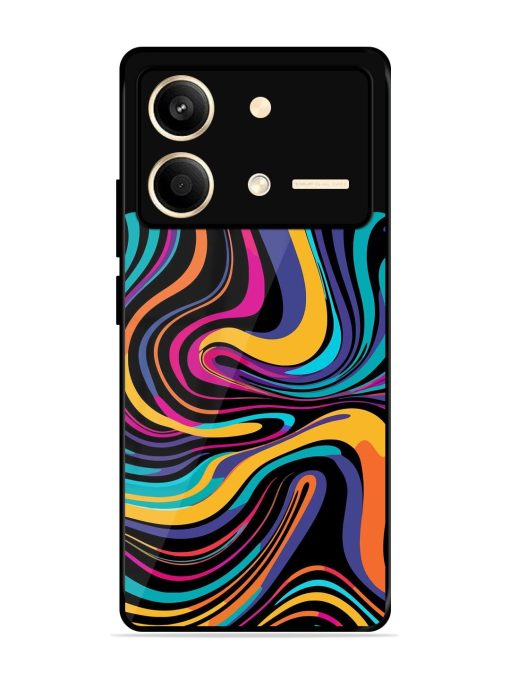 Psychedelic Swirl Glossy Soft Edge Case for Poco X6 Neo (5G) Chachhi