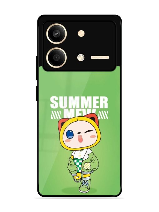 Purrfect Summer Glossy Soft Edge Case for Poco X6 Neo (5G) Chachhi