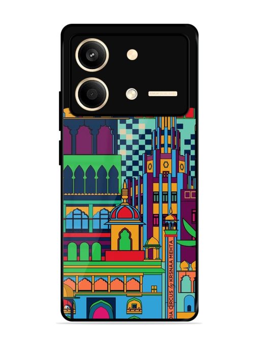 Indian Tapestry Glossy Soft Edge Case for Poco X6 Neo (5G) Chachhi