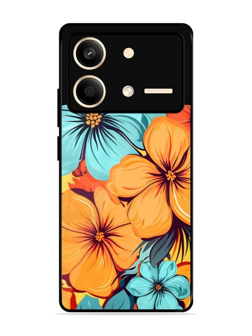 Tropical Bloom Glossy Soft Edge Case for Poco X6 Neo (5G) Chachhi