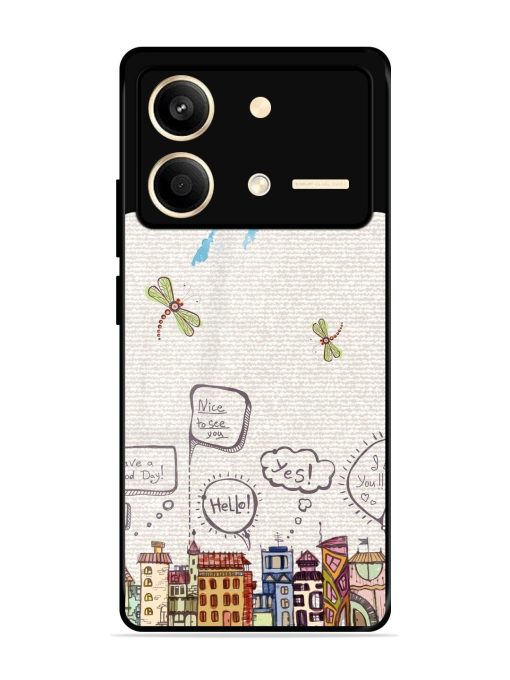 Doodle City Glossy Soft Edge Case for Poco X6 Neo (5G) Chachhi