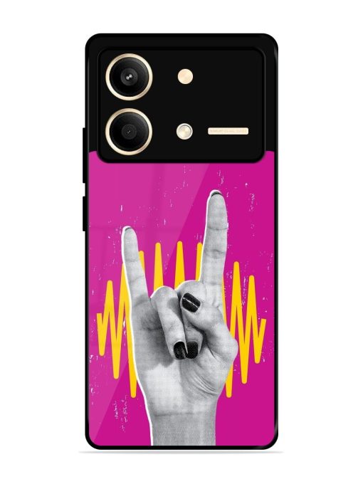 Rock Hand Glossy Soft Edge Case for Poco X6 Neo (5G) Chachhi