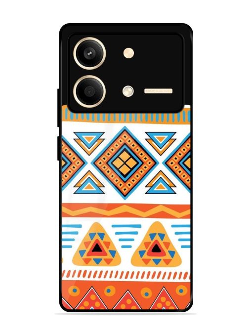 Vibrant Tribal Pattern Glossy Soft Edge Case for Poco X6 Neo (5G)