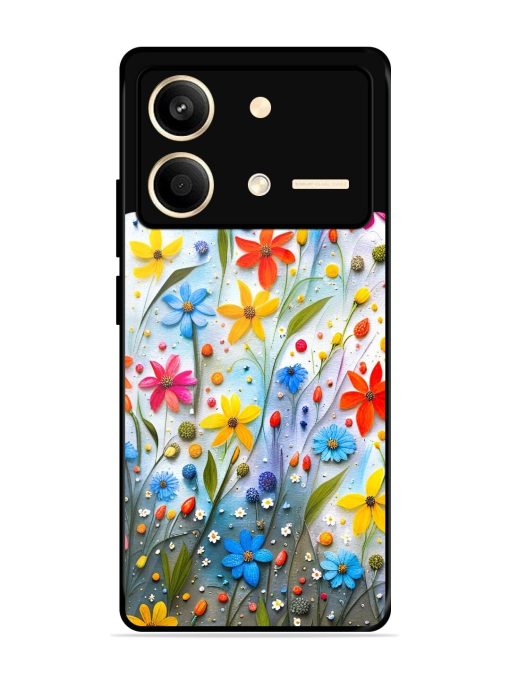 Vibrant Floral Glossy Soft Edge Case for Poco X6 Neo (5G) Chachhi